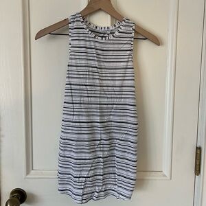 Lululemon Striped Sleeveless Tank - White & Black - tie back